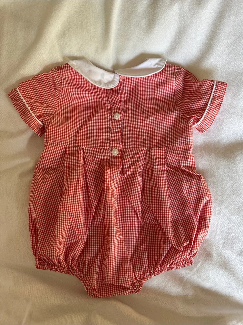 Clemson Orange Gingham Baby Bubble Romper Bubble
